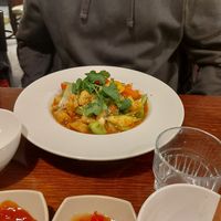 Chicken and Veggie stirfry at Vegan Heaven in Fitzroy