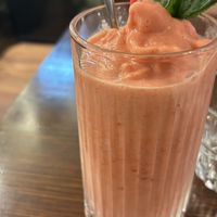 Strawberry smoothie  at Vegan Heaven in Fitzroy