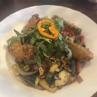 Salt and pepper fish  at Vegan Heaven in Fitzroy