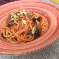 Spicy tomato pasta at Fresca Pasta Club in Milan