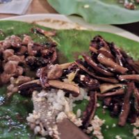 Eggplant and soy meat curry at Rupas Beach Hotel & Restaurant in Arugam Bay