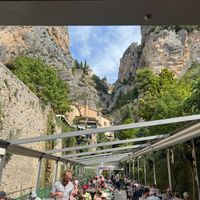 patio at La Cascade in Moustiers-sainte-marie