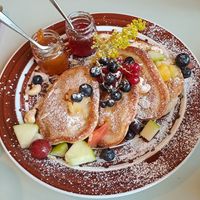 Vegan pancakes (+1,50€ marmelade) at Molo Rouge in Wunsiedel