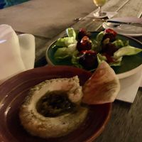 Hummus with jalapeño chutney  at The Lost Square in Savannah