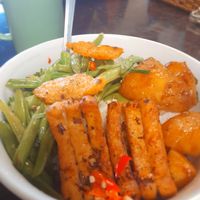 My com chay. Selection changes everyday at Com Nong in Ho Chi Minh City