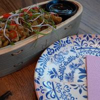 Vegan gyozas at Globe in Warmenhuizen