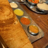 Vegane Dosas und veganes Curry (weiß nicht mehr die Namen)  at Saravana Bhavan in Frankfurt