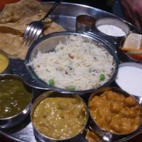 vegetarian north indian thali at Saravana Bhavan in Frankfurt