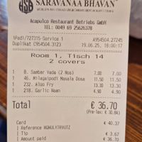  at Saravana Bhavan in Frankfurt