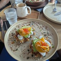 Kings waffle (with salmon and caviar), outstanding at Not Guilty Pleasure in Munich