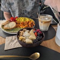 Tofu scramble was great.  Comes with avocado mush. So good! at Zero in Naples