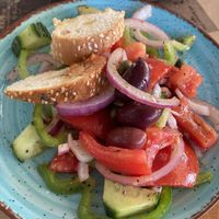 Greek salad  at Kexrimpari - Κεχριμπάρι in Sparta
