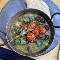 Broad bean stew  at Shako Mako Cafe in Norwich