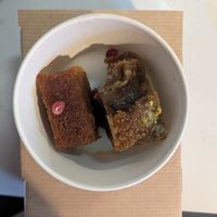 Orange Pomegranate and Pistachio squares at Shako Mako Cafe in Norwich