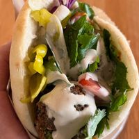 Falafel pita at Ibiza in Santa Cruz