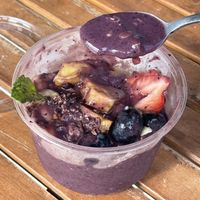 Large Acai bow with vegan protein   at ALO Cafe Hawaii -SALT in Honolulu