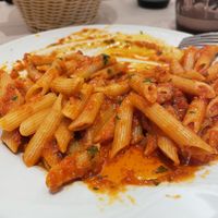 Penne all‘arrabbiata (sehr lecker)   at Roxy Bar Trattoria Spaghetteria in Olbia