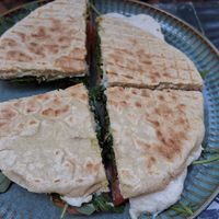 Spinach sandwich at Fem un Brunch in Barcelona