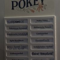 Menu - vegan options are clearly labeled.  at Hokey Pokey   in Berlin