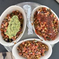 3 bowls for 3 vegans  at Chipotle in Richmond