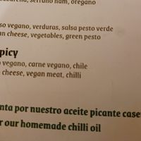 Vegan pizza options at Santangelo's Pizzeria in Altea