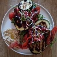Potato bread with grilled vegetables. at Café Anoa in Ulm
