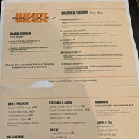 current menu on 1 december 2024 at Wilde Weide in Ghent