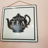 Cafe deco at Choopy's in Antibes