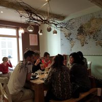 Cozy family table at Choopy's in Antibes