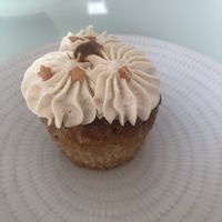 Vegan salted butter caramel cupcake  at Choopy's in Antibes