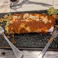 Vegan Chicken burrito. I wish I took a picture before we started eating. at Casa Mexico in Orlando