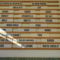 Flavors at Gelato Mania in Geneva
