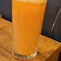 Grapefruit juice in generous glass at Charlie & Ginger in Epsom