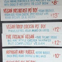 OUR VEGAN MENU at Comfortland in Astoria