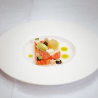 tomato terrine at Elements in Bearsden