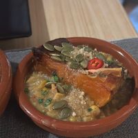 Argentinian style pumpkin with  corn  at MEZZE in Granada