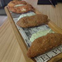 Croquetas sabor marisco y setas at MEZZE in Granada