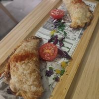 Empanada argentina con soja texturizada at MEZZE in Granada