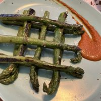 Espárragos y salsa mojo picón  at Carmen Gastro Bar Gin Club in Badajoz