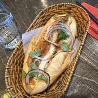 Sandwich with veggies and crispy tofu   at Mom's - Vegan Cooking in Berlin