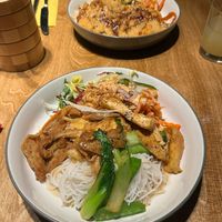 fried tofu and seitan with chili-lime-sauce at Mom's - Vegan Cooking in Berlin