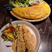 Crêpe & tofu sate sticks at Mom's - Vegan Cooking in Berlin