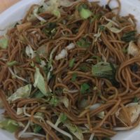 vegetable noodles with peanut sauce.  at Indo Restaurant in Noord
