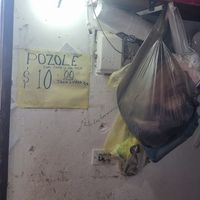 The sign at Pozole in Merida