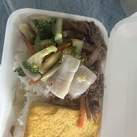 Shredded mushrooms are amazing!  at Somkid Vegetarian in Krabi