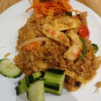 Tom yum fried rice with shrimps at Thai Idea Vegetarian in San Francisco