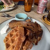   at Essential Vegan Cafe in East London