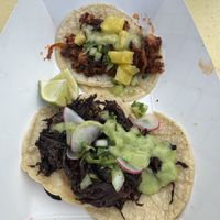 Jamaica and tofu al pastor tacos  at Alma Y Sazon - Pop Up in San Francisco