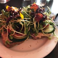 Hummus Tartine Sandwich  at Sweet Potato Kitchen in Hawi