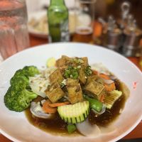 Garlic and white pepper tofu   at Thai House in Miami Beach